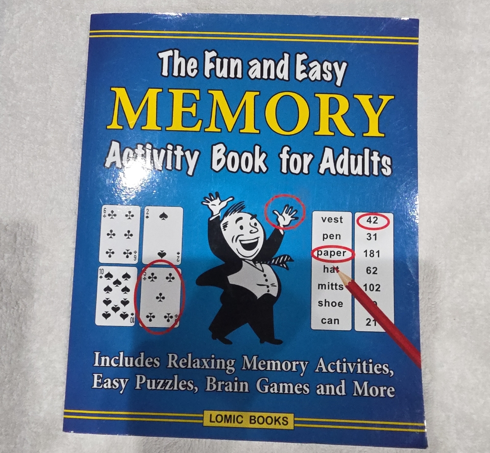The Fun and Easy MEMORY Activity Book for Adults - Blue Cover